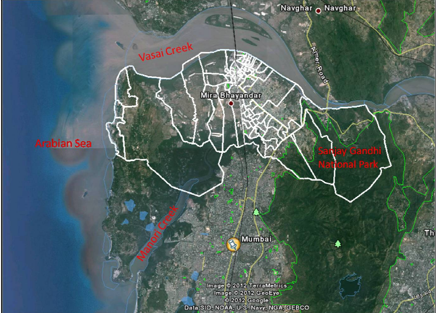 An illustrated map depicting the location of the city within its surrounding region, including major roads and features.
