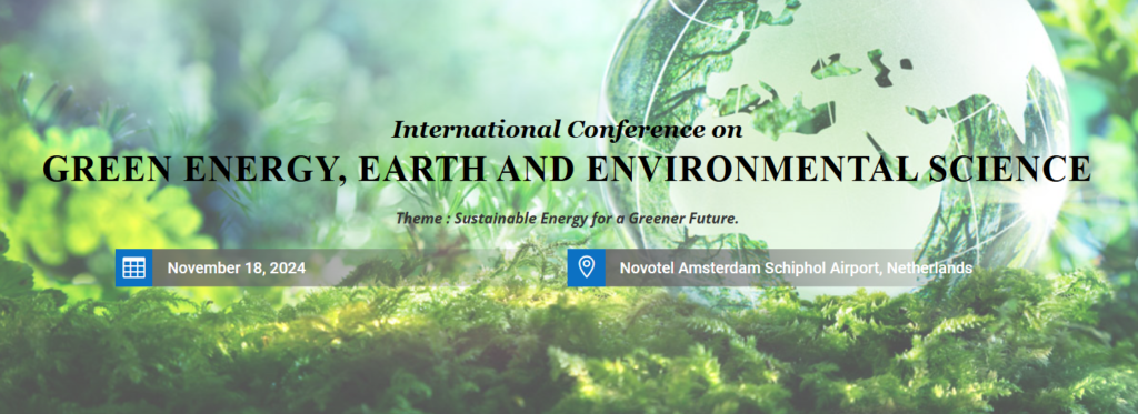 Poster image of International conference on Green Energy, Earth and Environmental science